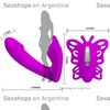 Vibrador de punto G con succionador de clitoris, control remoto y carga USB